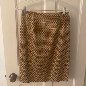 Studio g camel tan and black straight skirt.